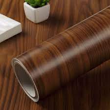 Wall Stickers Wood Wallpaper Mahogany Brown 45cmx2M